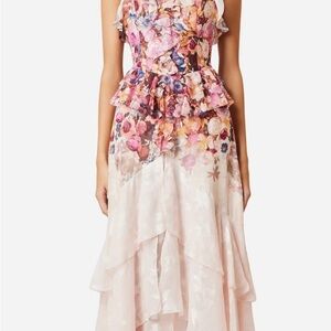 Elliatt Cream Spaghetti Strap High Low Sundress for Weddings